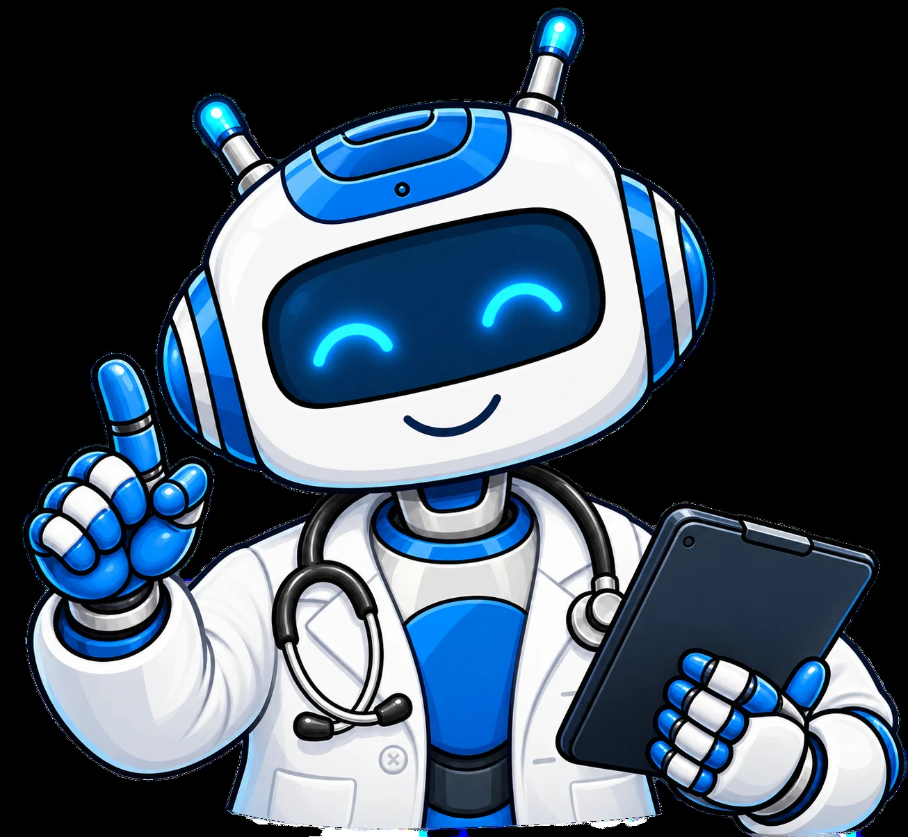 Klaro, freundlicher Roboter als Illustration für digitale Themen